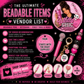 Beadable Items Vendor List | DIGITAL DOWNLOAD